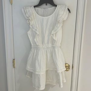 White Ruffle Mini Dress